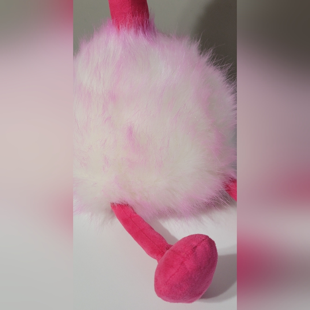 JELLYCAT 16" Raspberry Ripple Pom Pom Bird - Picture 4 of 8